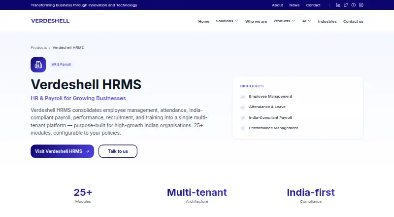 Verdeshell HRMS screenshot