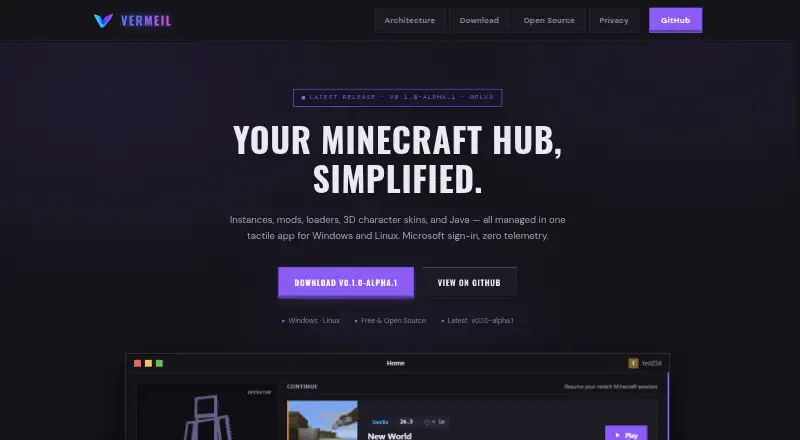 Vermeil screenshot