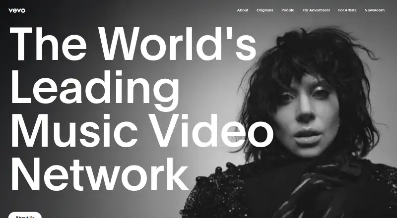 Vevo screenshot