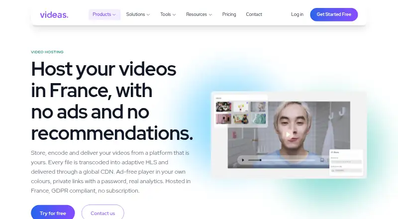 Videas Video Hosting screenshot