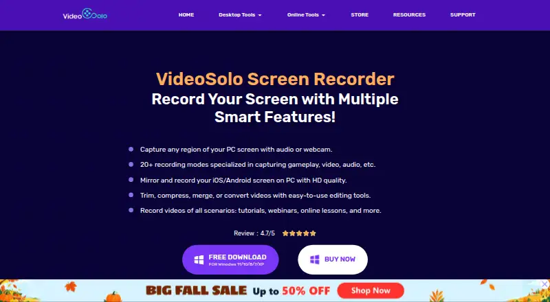 VideoSolo Screen Recorder screenshot