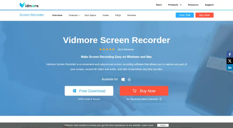 Vidmore Screen Recorder screenshot