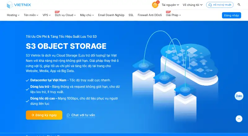 Vietnix S3 Object Storage screenshot