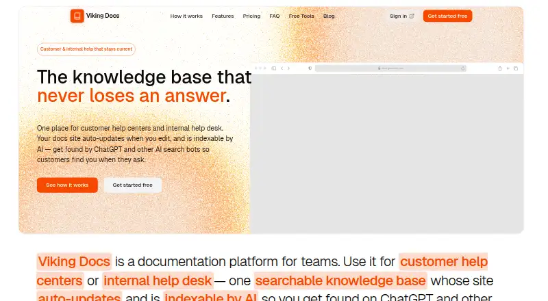 Viking Docs screenshot