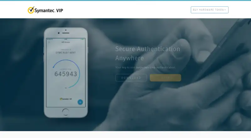 Symantec VIP Access screenshot