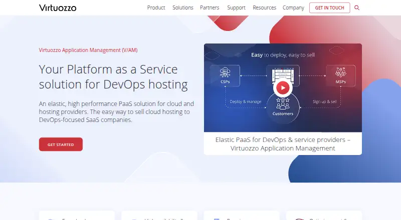 Virtuozzo Application Management screenshot