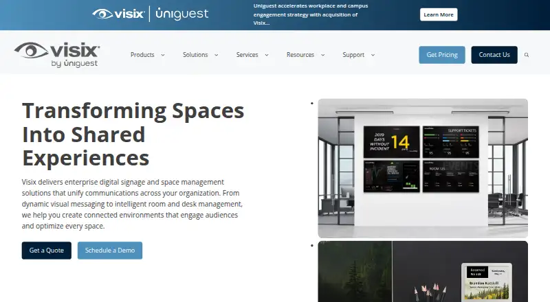 Visix Digital Signage screenshot