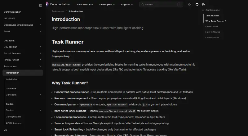 Visulima Task Runner screenshot