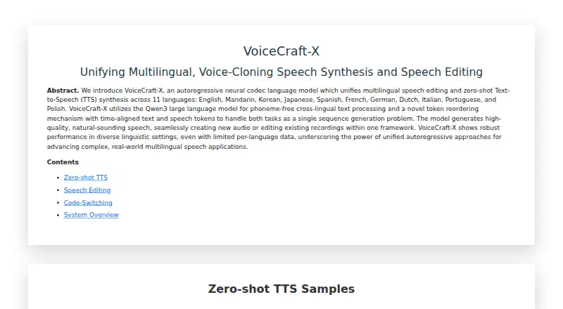 VoiceCraft-X screenshot