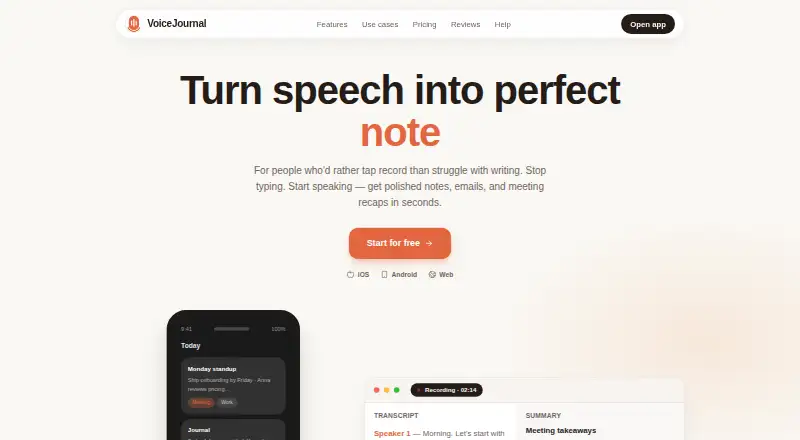 VoiceJournal screenshot