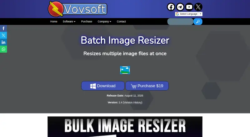 Batch Image Resizer by Vovsoft screenshot