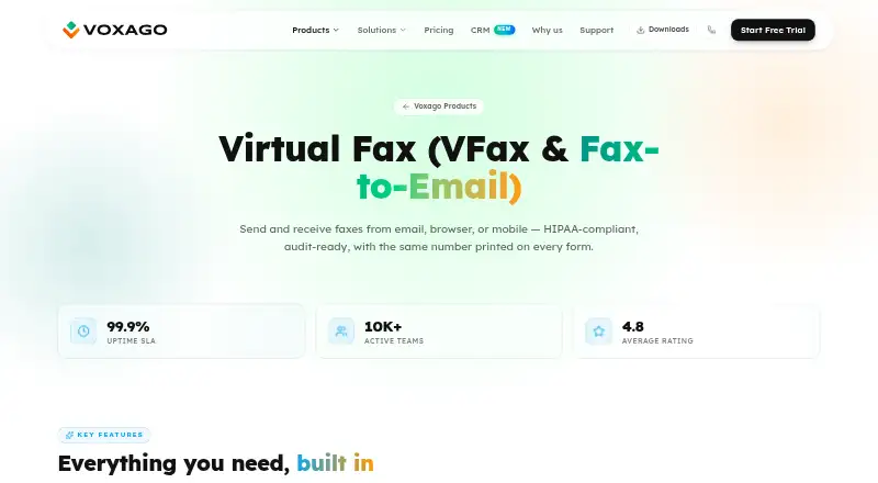 Voxago Virtual Fax screenshot