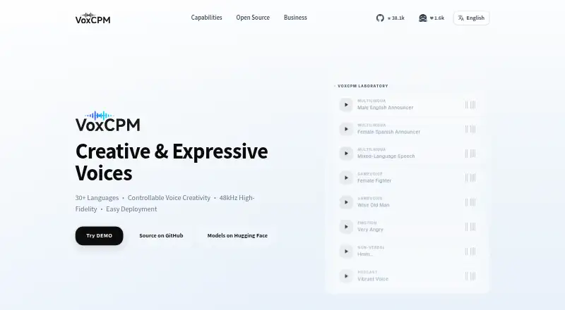 VoxCPM screenshot