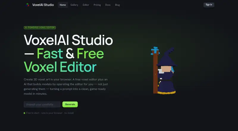 VoxelAI Studio screenshot