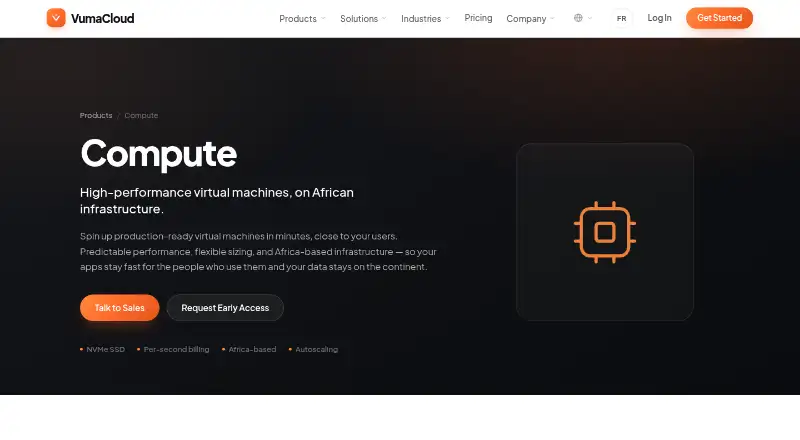 VumaCloud Compute screenshot