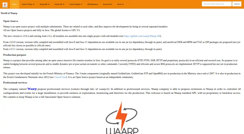 Waarp R66 screenshot