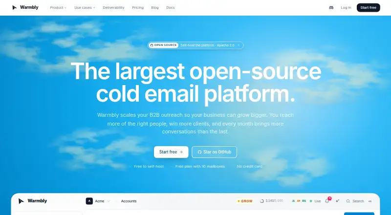 Warmbly screenshot