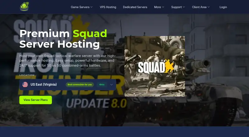 Wasabi Hosting Squad Server Hosting screenshot