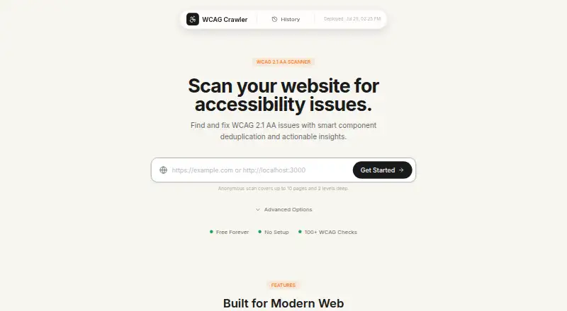 WCAG Crawler screenshot