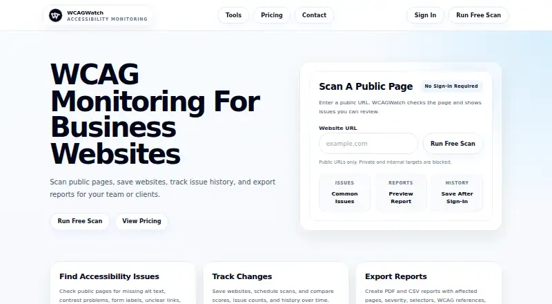 WCAGWatch screenshot
