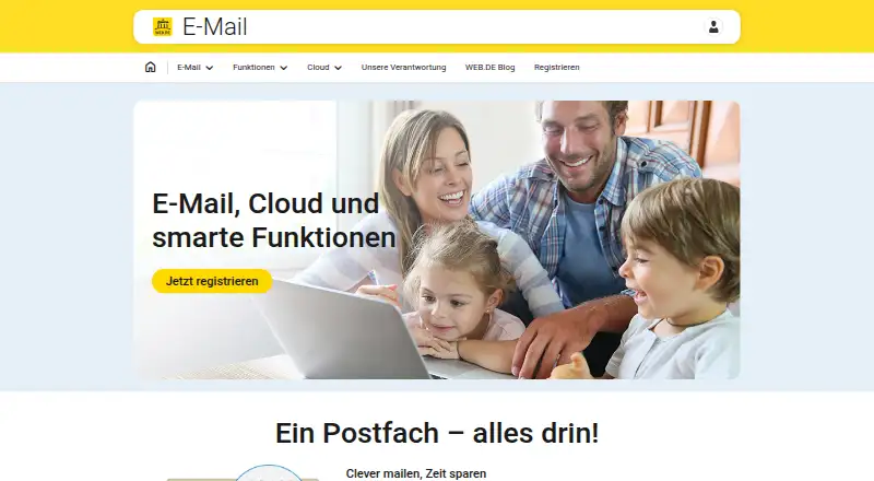 WEB.DE Mail screenshot