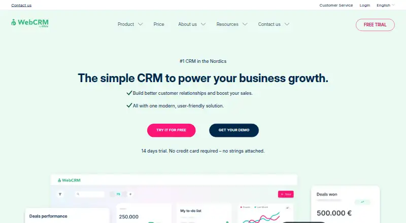 webCRM screenshot