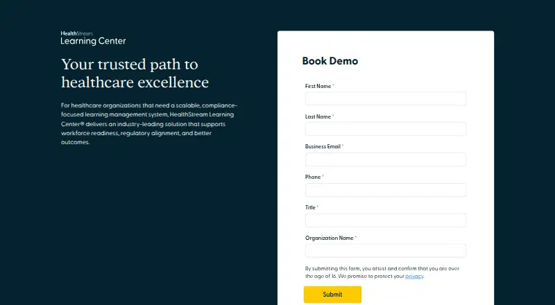 HealthStream Learning Center screenshot