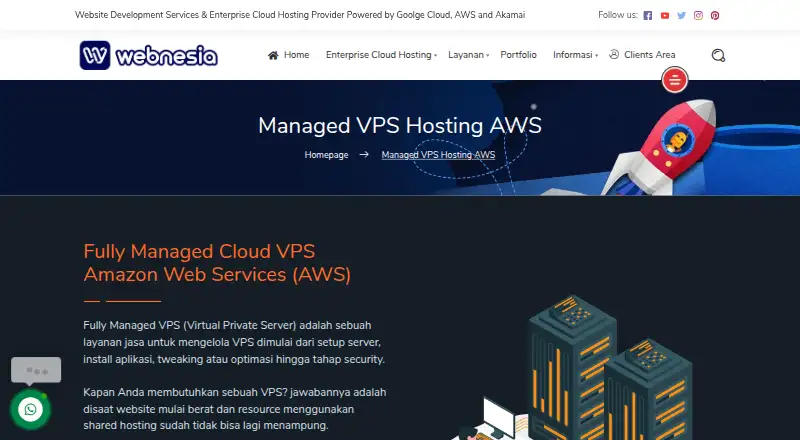 WebNesia Fully Managed Cloud VPS screenshot