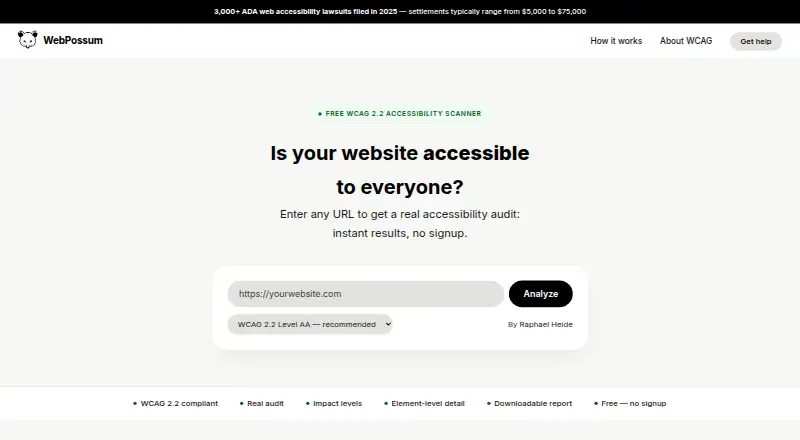 WebPossum screenshot