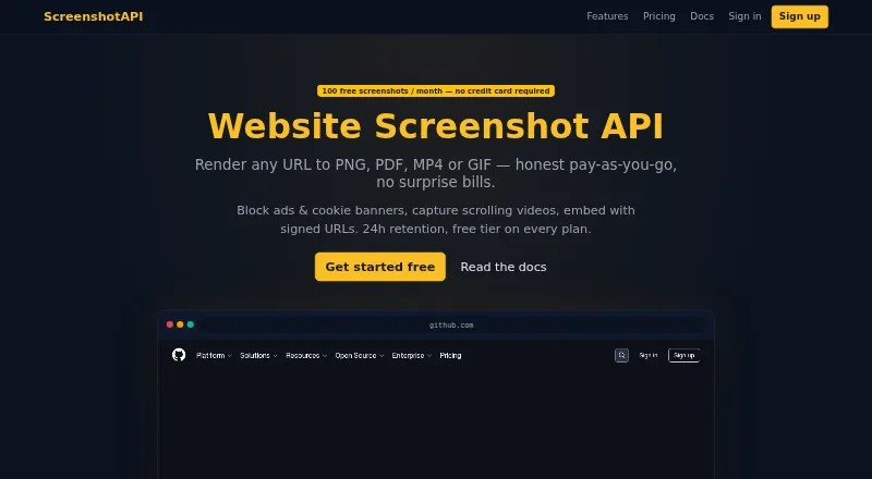 WebsiteScreenshotAPI screenshot