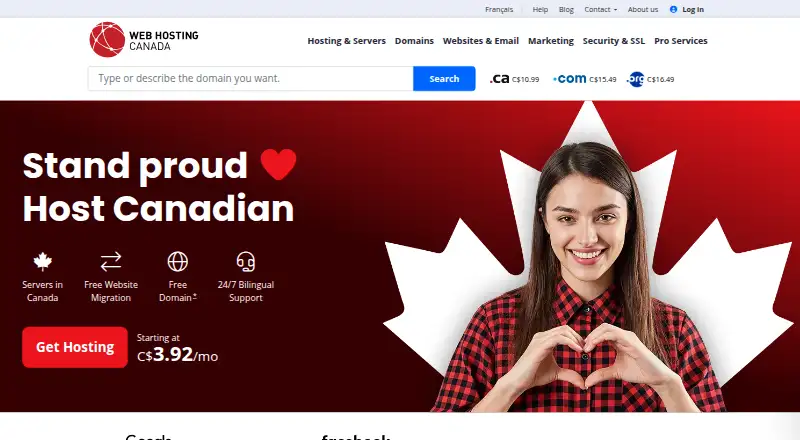 Web Hosting Canada (WHC) screenshot