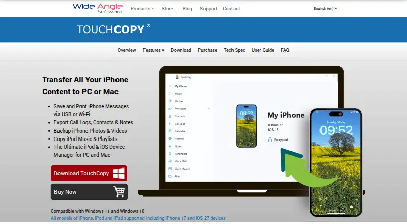 TouchCopy screenshot