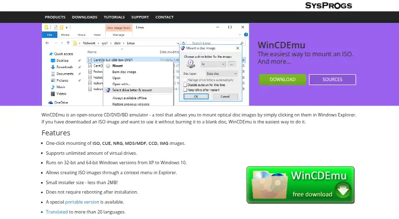 WinCDEmu screenshot