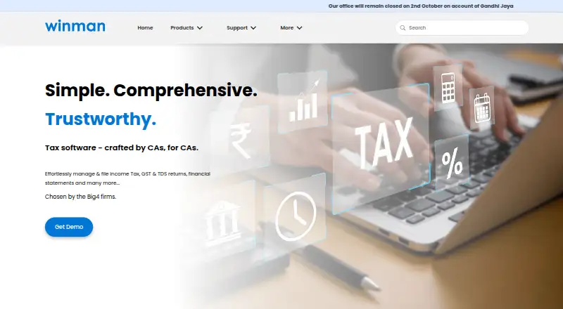 Winman CA-ERP screenshot