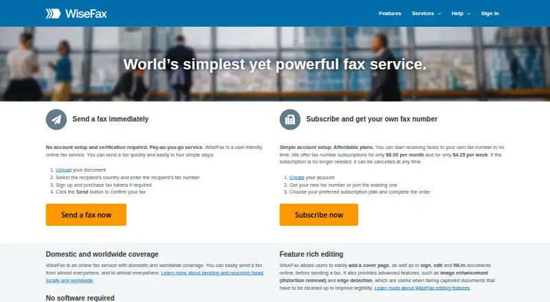 WiseFax screenshot