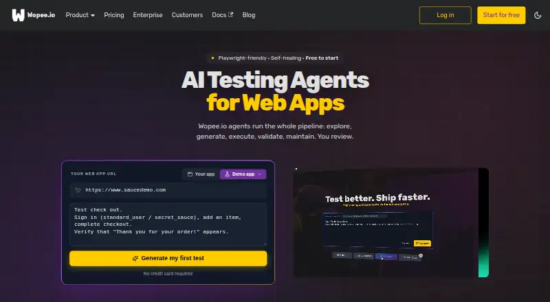 Wopee.io screenshot