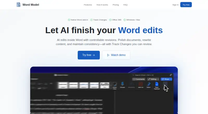 Word Model screenshot