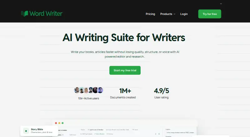 WordWriter screenshot