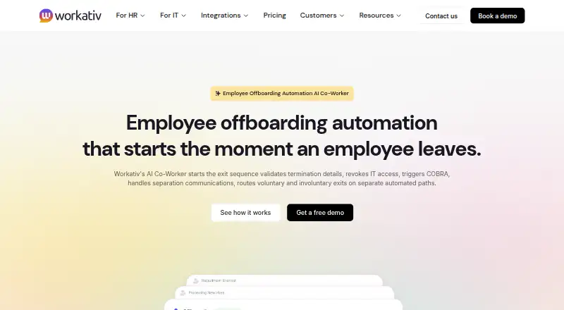 Workativ Employee Offboarding Automation screenshot
