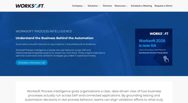 Worksoft Process Intelligence screenshot