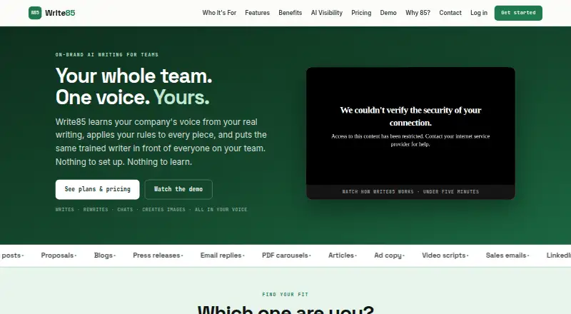 Write85 screenshot