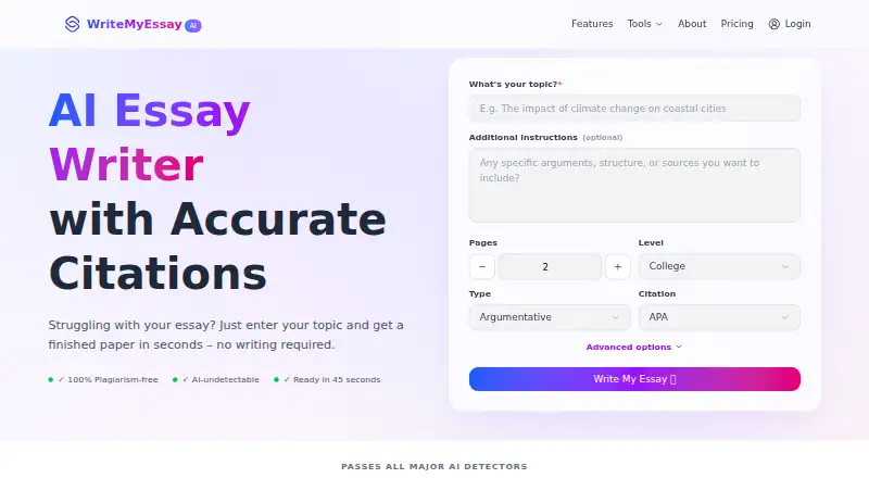 WriteMyEssay.ai screenshot