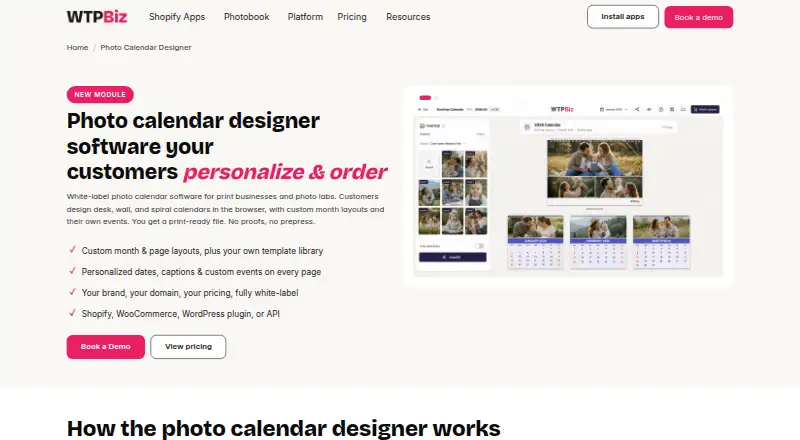 WTPBiz Photo Calendar Designer screenshot