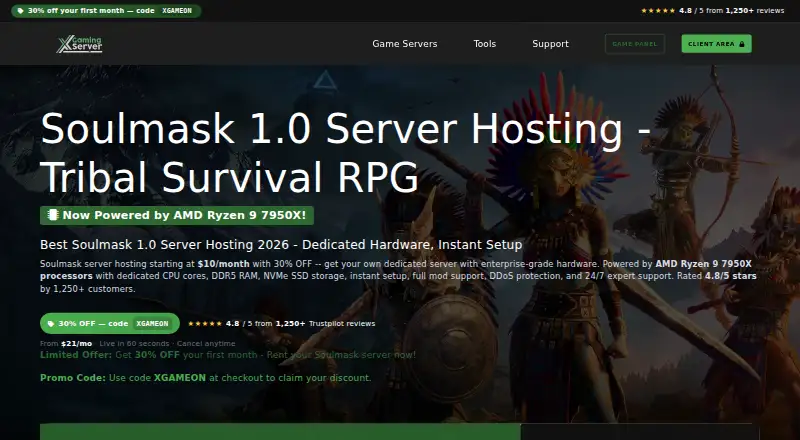 XGamingServer Soulmask Server Hosting screenshot