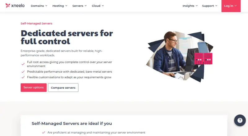 xneelo Self-Managed Dedicated Servers screenshot