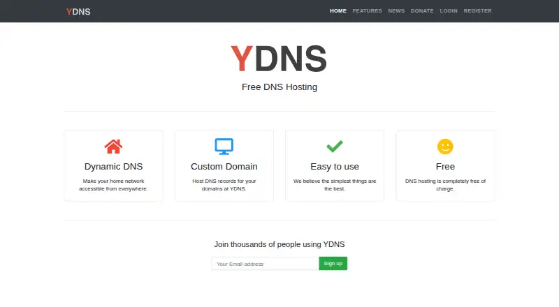 YDNS screenshot
