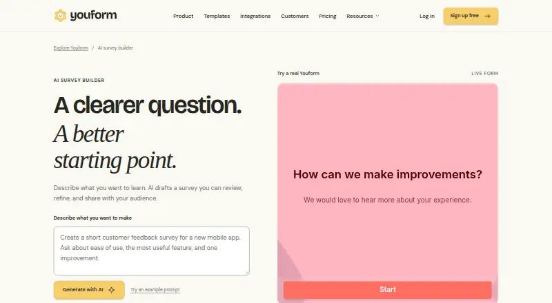 Youform screenshot