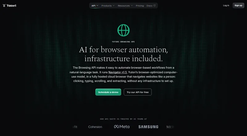 Yutori Browsing API screenshot