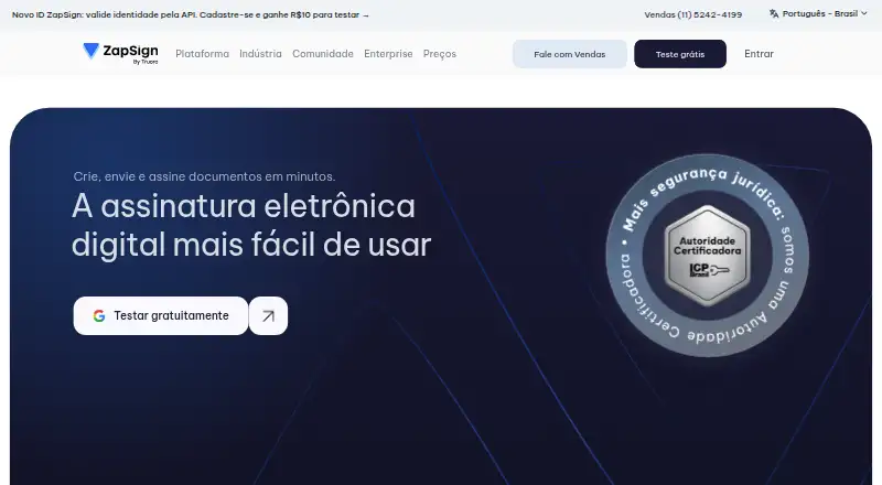ZapSign screenshot