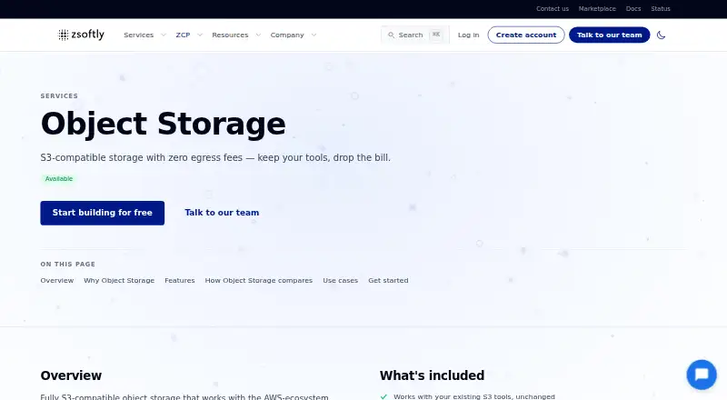 ZSoftly Object Storage screenshot